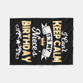 It's My Niece's Birthday Shirt I Can't Keep Calm N フリースブランケット (正面(横))