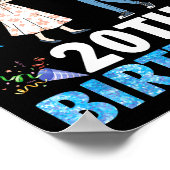 It's My Son's 20th Birthday Happy 20 Years Old Boy ポスター (角)