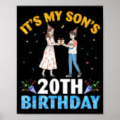 It's My Son's 20th Birthday Happy 20 Years Old Boy ポスター (正面)