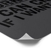 It's My Workout I Can Cry If I Want To - Funny Gym ポスター (角)