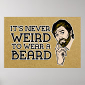 It's Never Weird To Wear A Beard Poster ポスター (正面)