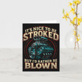 It's Nice To Be Stroked Funny Racing Mens Drag Rac カード (黄色い花)