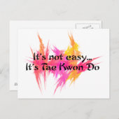 It's Not簡単 – テコンドー（ピンク） ポストカード (正面/裏面)