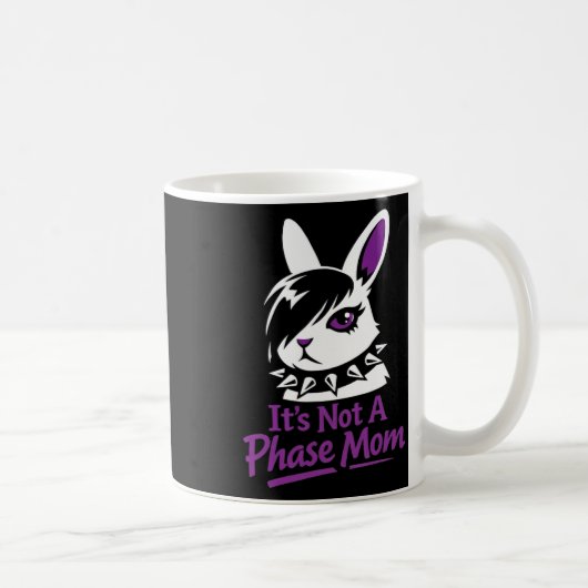 Its Not A Phase Mom Funny Emo Easter Rabbit  コーヒーマグカップ (右)