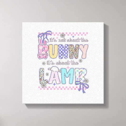 It's Not About The Bunny Christian Jesus Lamb Bibl キャンバスプリント (正面)