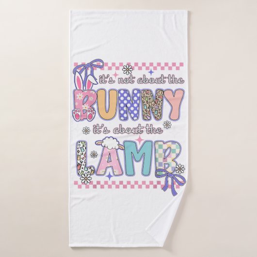It's Not About The Bunny Christian Jesus Lamb Bibl バスタオル (バスタオル)