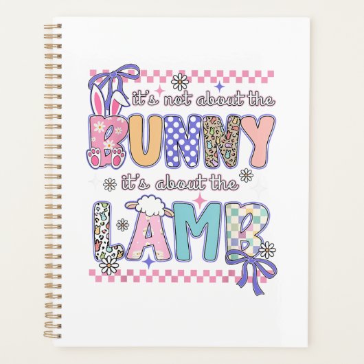 It's Not About The Bunny Christian Jesus Lamb Bibl プランナー手帳 (正面)