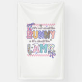 It's Not About The Bunny Christian Jesus Lamb Bibl 横断幕 (縦)