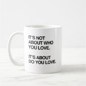 IT'S NOT ABOUT WHO YOU LOVE.png コーヒーマグカップ (左)