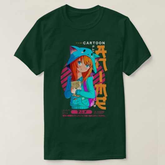 It's Not Cartoon It's Anime Girl Ramen Japan Sketc Tシャツ (デザイン正面)