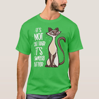 Its Not Cat Hair itsシャムグリッターシャム猫 Tシャツ