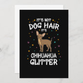 Its Not Dog Hair Its Chihuahua Glitter 招待状 (正面/裏面)