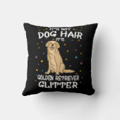 Its Not Dog Hair Its Golden Retriever Glitter クッション (裏面)