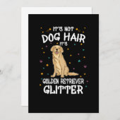 Its Not Dog Hair Its Golden Retriever Glitter 招待状 (正面/裏面)