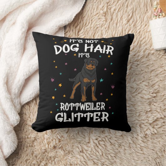 Its Not Dog Hair Its Rottweiler Glitter クッション (ブランケット)