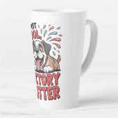 It's Not Drool It's Victory Glitter Funny Dog カフェラテマグ (右アングル)