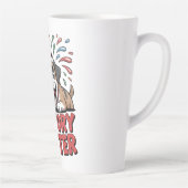 It's Not Drool It's Victory Glitter Funny Dog カフェラテマグ (右)