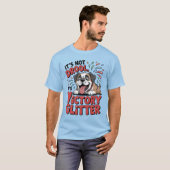 It's Not Drool It's Victory Glitter Funny Dog Tシャツ (正面フル)