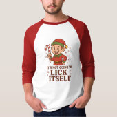 It's Not Going to Lick Itself Raglan T-Shirt Tシャツ (正面)