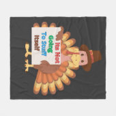 Its Not Going To Stuff Itself フリースブランケット (正面(横))