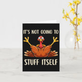 Its Not Going To Stuff Itself Adult Humor Thanksgi カード (黄色い花)