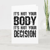 It's not your body, It's not your decision カード (正面)