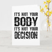 It's not your body, It's not your decision カード (黄色い花)