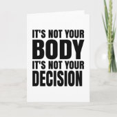 It's not your body It's not your decision カード (正面)