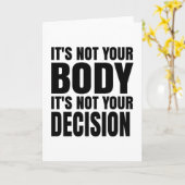 It's not your body It's not your decision カード (黄色い花)