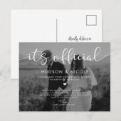 It's Official Elopment 結婚's Photo Announcement 案内ポストカード (正面/裏面)