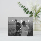 It's Official Elopment 結婚's Photo Announcement 案内ポストカード (スタンド正面)