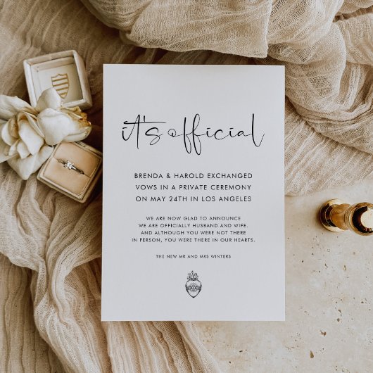 It's Official Wedding 案内状