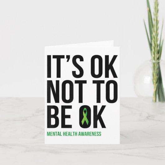 Its Ok Not Be Ok – メンタルヘルス認識度リブ カード (正面)