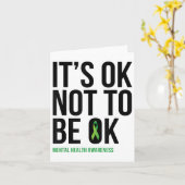 Its Ok Not Be Ok – メンタルヘルス認識度リブ カード (黄色い花)