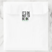 Its Ok Not Be Ok – メンタルヘルス認識度リブ ラウンドシール (バッグ)