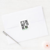 Its Ok Not Be Ok – メンタルヘルス認識度リブ ラウンドシール (封筒)