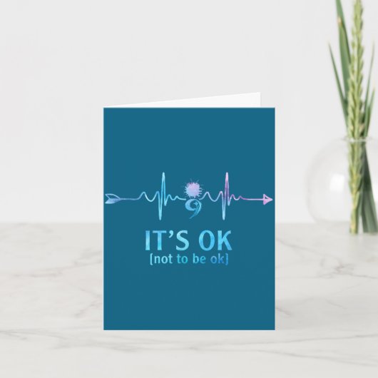 It's Ok Not To Be Ok Semicolon Suicide Prevention  カード (正面)