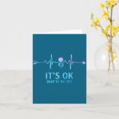 It's Ok Not To Be Ok Semicolon Suicide Prevention  カード (黄色い花)