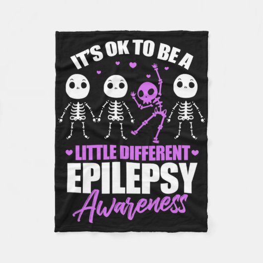 Its Ok To Be A Little Different Epilepsy Awareness フリースブランケット (正面)