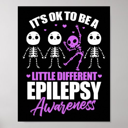 Its Ok To Be A Little Different Epilepsy Awareness ポスター (正面)