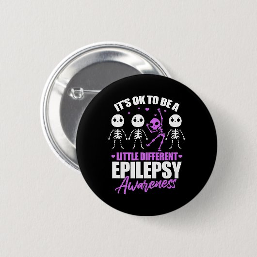 Its Ok To Be A Little Different Epilepsy Awareness 缶バッジ (正面&裏面)