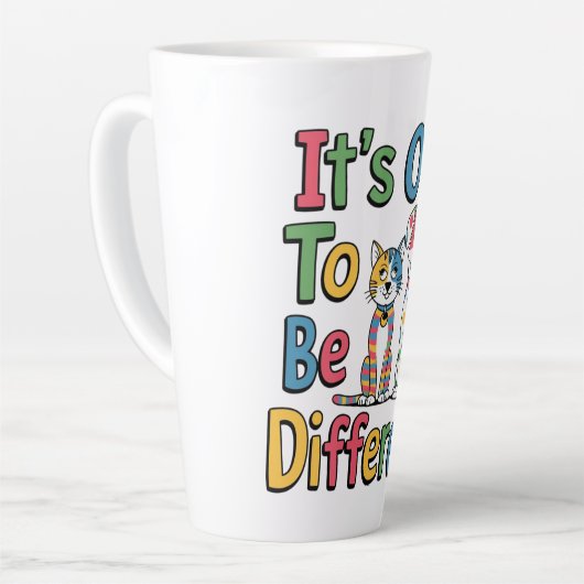 It's ok to be different カフェラテマグ (左アングル)
