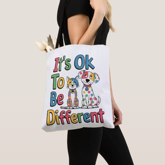 It's ok to be different トートバッグ (クローズアップ)