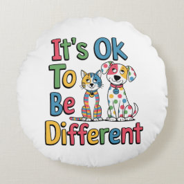It's ok to be different ラウンドクッション