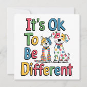It's ok to be different 招待状 (正面)