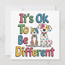 It's ok to be different 招待状