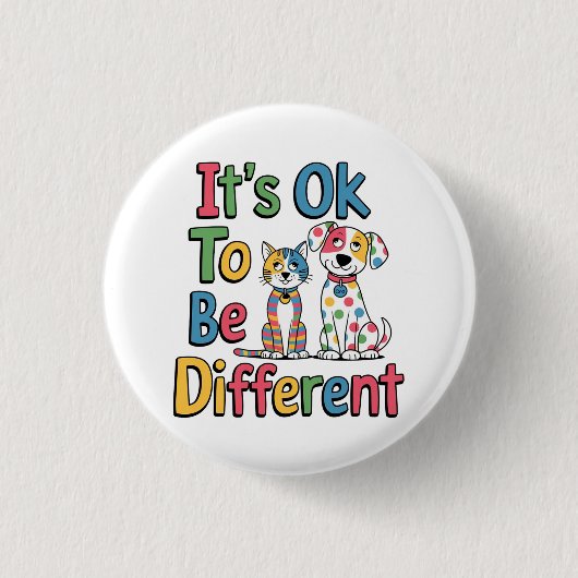 It's ok to be different 缶バッジ (正面)