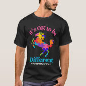 Its Ok To Be Different Autism Awareness Acceptance Tシャツ (正面)