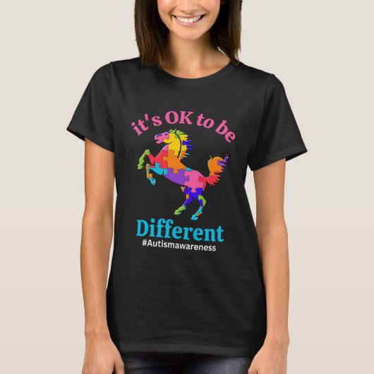 Its Ok To Be Different Autism Awareness Acceptance Tシャツ (正面)