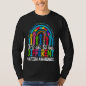 It's Ok To Be Different Autism Awareness Leopard R Tシャツ (正面)
